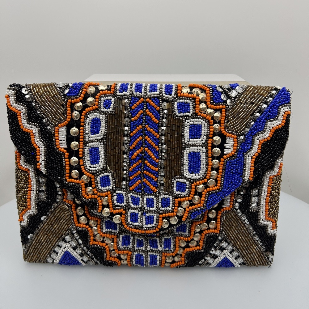 Beaded clutch bag